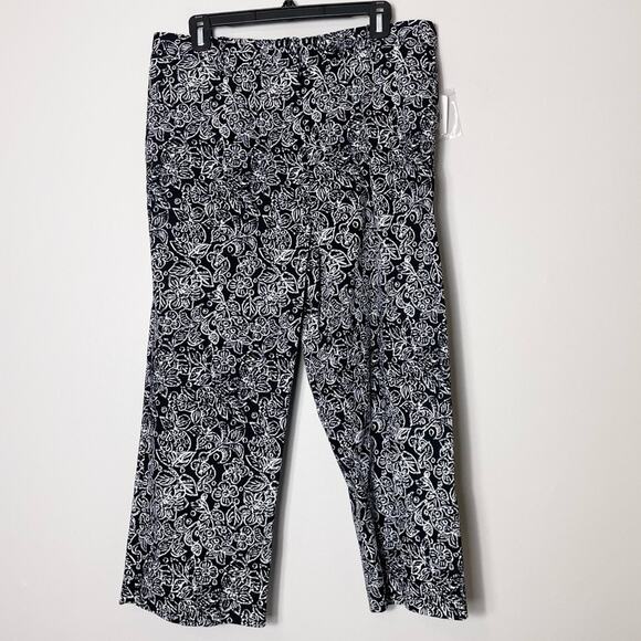 Kim Rodgers Black Printed Shannon Pants - Picture 1 of 4